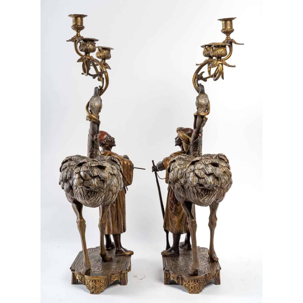 Belle garniture de cheminée orientaliste fin XIXème siècle | Biron Belle garniture de cheminée orientaliste fin XIXème siècle