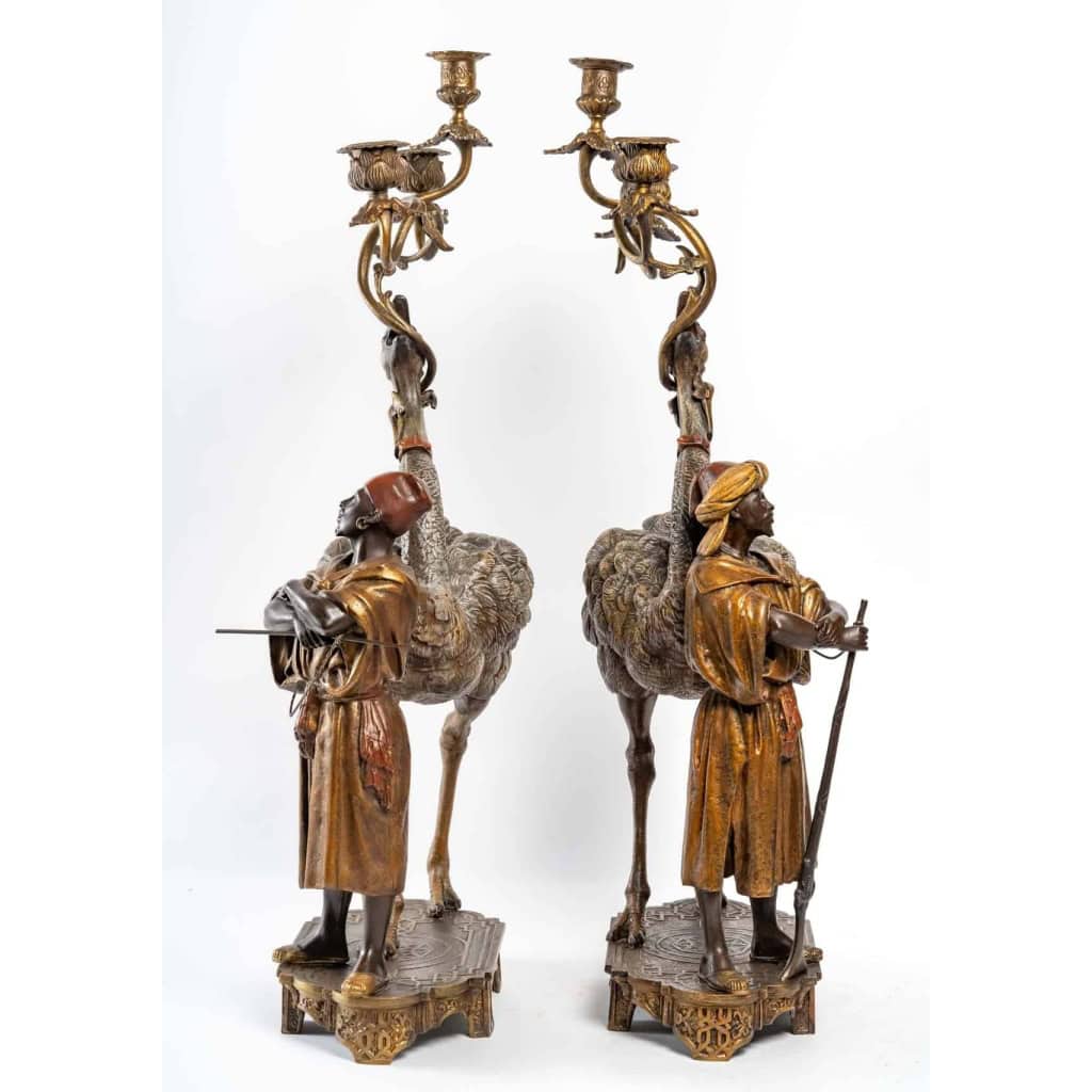 Belle garniture de cheminée orientaliste fin XIXème siècle | Biron Belle garniture de cheminée orientaliste fin XIXème siècle