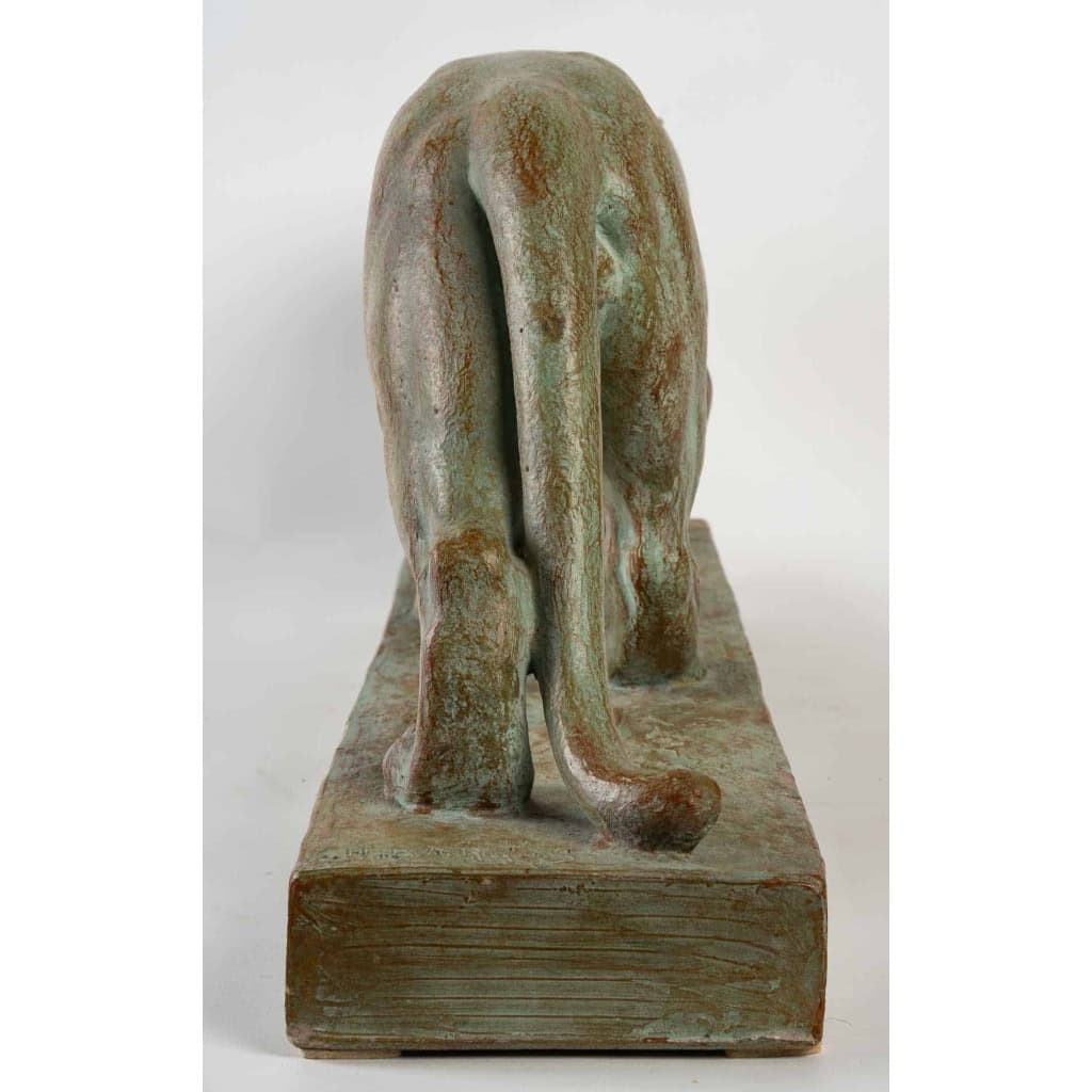 Lionne en terre cuite | Biron Lionne en terre cuite