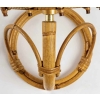 1960 Paire d’Appliques « lanterne » rotin Louis Sognot | Biron 1960 Paire d'Appliques "lanterne" rotin Louis Sognot