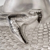 Vase « Serpent » Verre Blanc Patiné Gris de René LALIQUE | Biron Vase "Serpent" Verre Blanc Patiné Gris de René LALIQUE