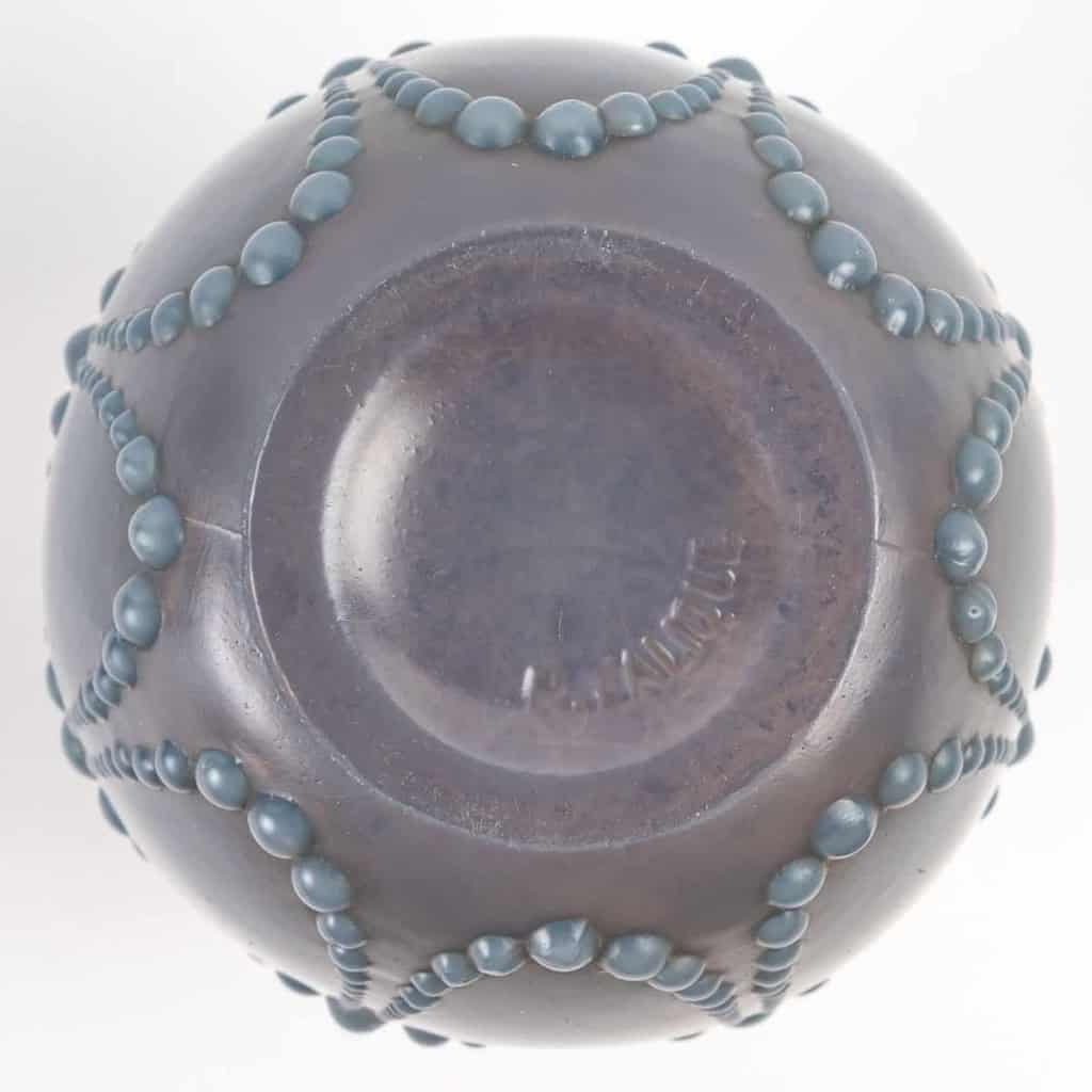 Vase « Perles » Verre Agate de René LALIQUE | Biron Vase "Perles" Verre Agate de René LALIQUE