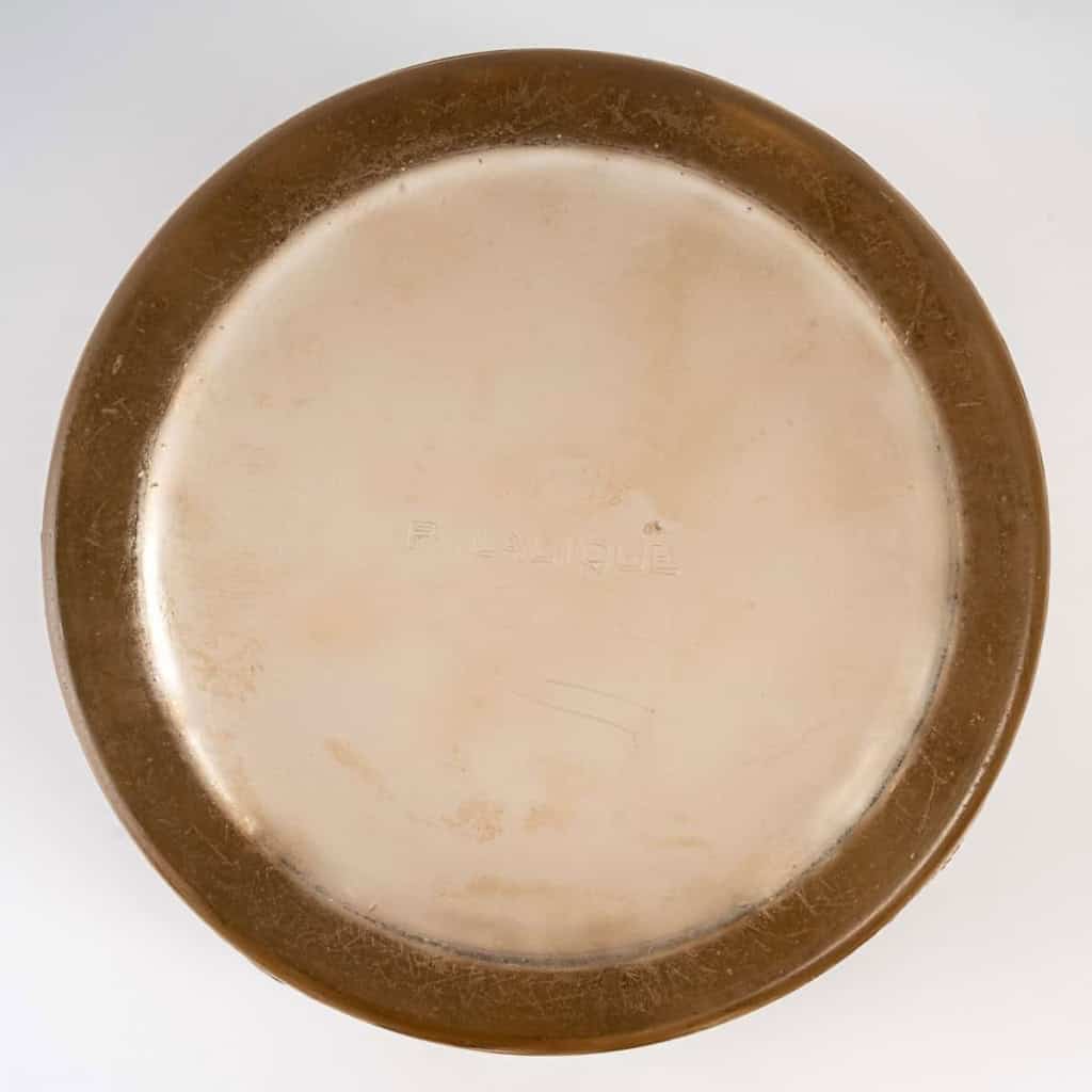 Vase « Epicéa » Verre Blanc Patiné Sépia de René LALIQUE