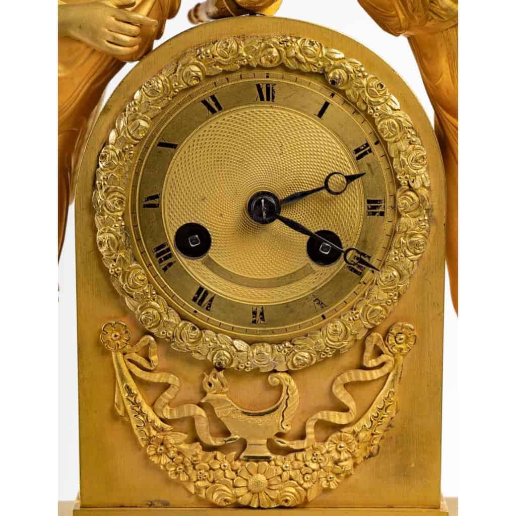 Pendule en bronze doré d’époque, XIXème siècle | Biron Pendule en bronze doré d'époque, XIXème siècle
