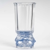 Vase « Merles » Cristal Blanc Patiné Bleu de René LALIQUE | Biron Vase "Merles" Cristal Blanc Patiné Bleu de René LALIQUE