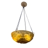  Suspension Plafonnier « Lausanne » Verre Jaune Ambré de René LALIQUE | Biron   Suspension Plafonnier "Lausanne" Verre Jaune Ambré de René LALIQUE
