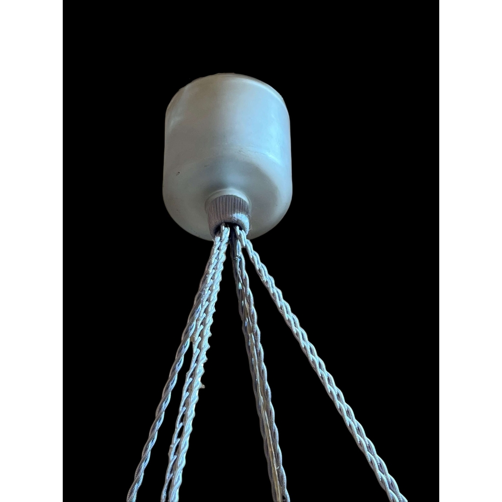 Suspension Plafonnier « Rinceaux » Verre Blanc de René LALIQUE | Biron Suspension Plafonnier "Rinceaux" Verre Blanc de René LALIQUE