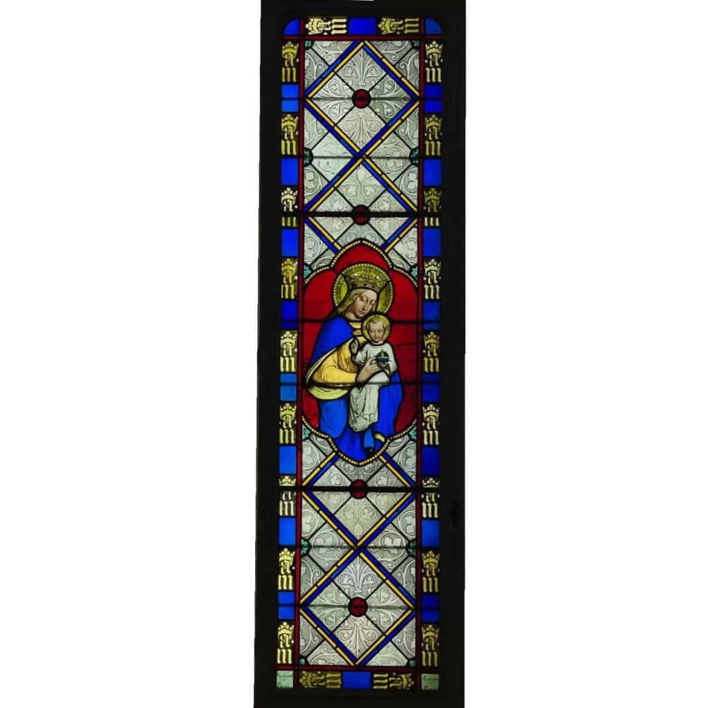 Vitrail à la Vierge à l’enfant | Biron ||||||||||||