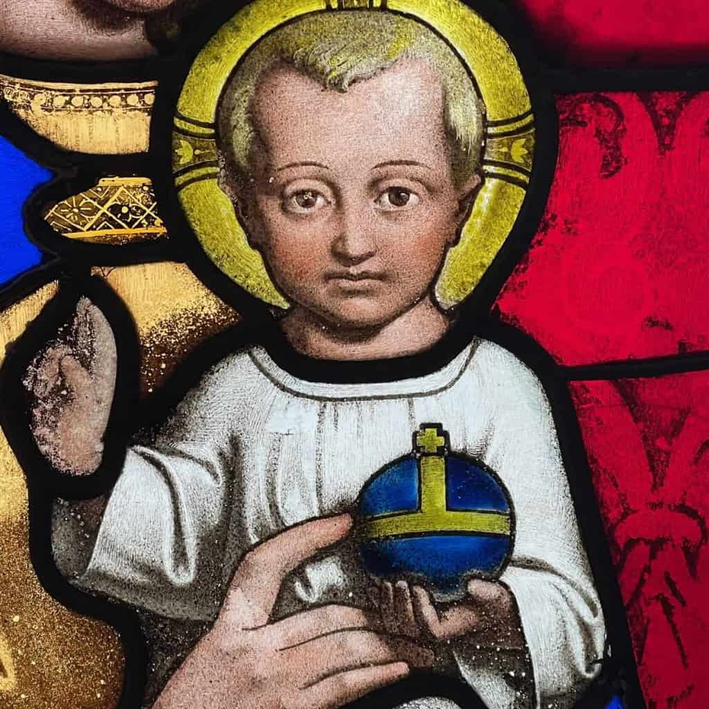 Vitrail à la Vierge à l’enfant | Biron Vitrail à la Vierge à l'enfant