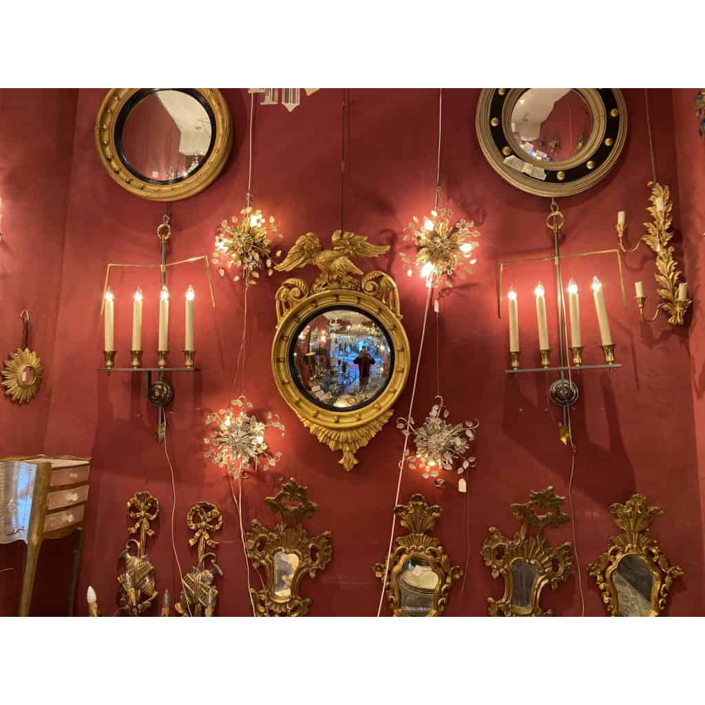 1970′ Paire d’Appliques Bronze Double Patine Style Directoire Maison Jansen Ou Wilkinson H 104 X 48 cm | Biron 1970′ Paire d’Appliques Bronze Double Patine Style Directoire Maison Jansen Ou Wilkinson H 104 X 48 cm