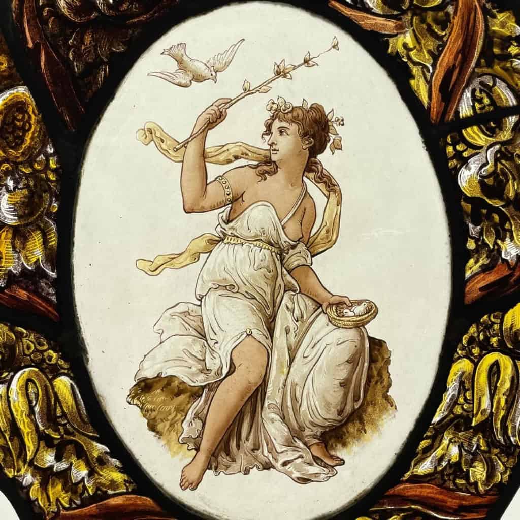 Vitrail vitraux Les 4 saisons par Joseph Ponsin | Biron Vitrail vitraux Les 4 saisons par Joseph Ponsin