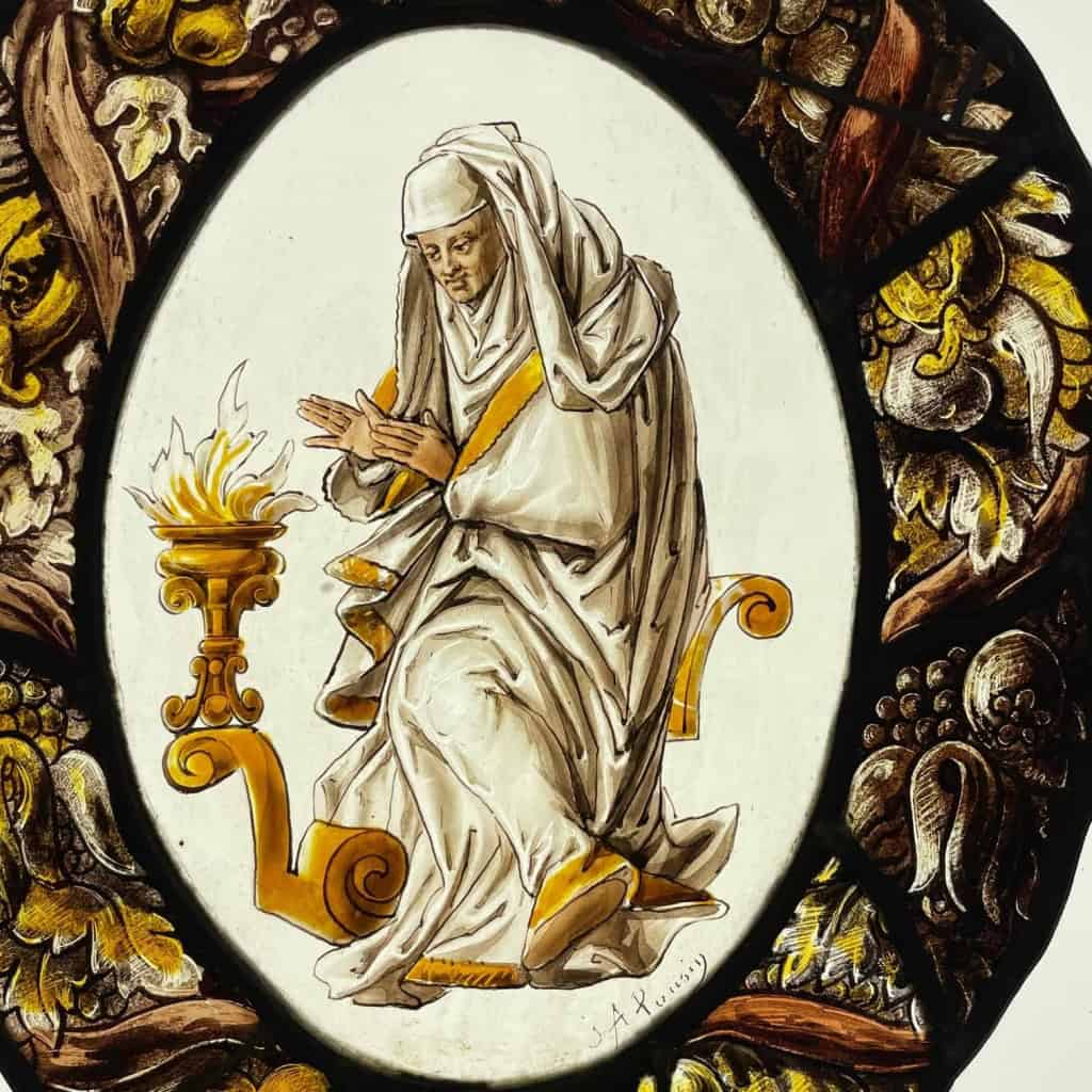 Vitrail vitraux Les 4 saisons par Joseph Ponsin | Biron Vitrail vitraux Les 4 saisons par Joseph Ponsin