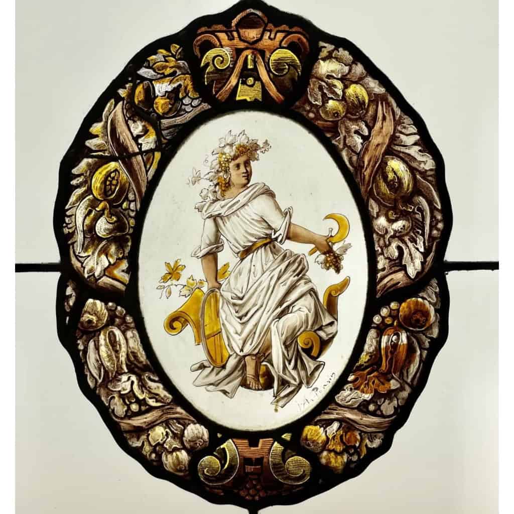 Vitrail vitraux Les 4 saisons par Joseph Ponsin | Biron Vitrail vitraux Les 4 saisons par Joseph Ponsin