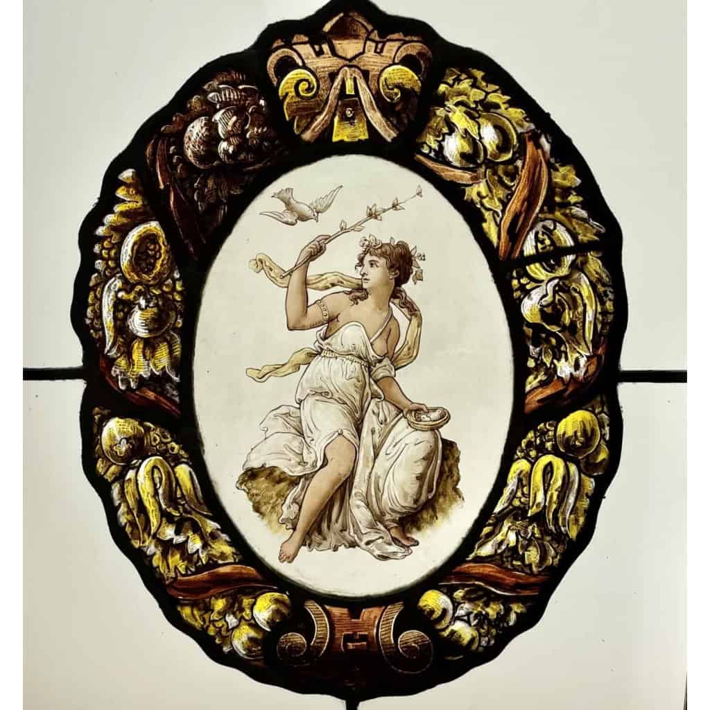 Vitrail vitraux Les 4 saisons par Joseph Ponsin | Biron Vitrail vitraux Les 4 saisons par Joseph Ponsin