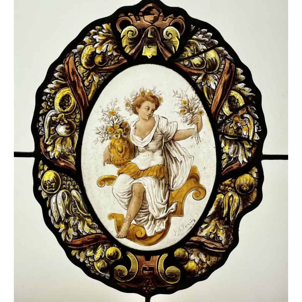 Vitrail vitraux Les 4 saisons par Joseph Ponsin | Biron Vitrail vitraux Les 4 saisons par Joseph Ponsin