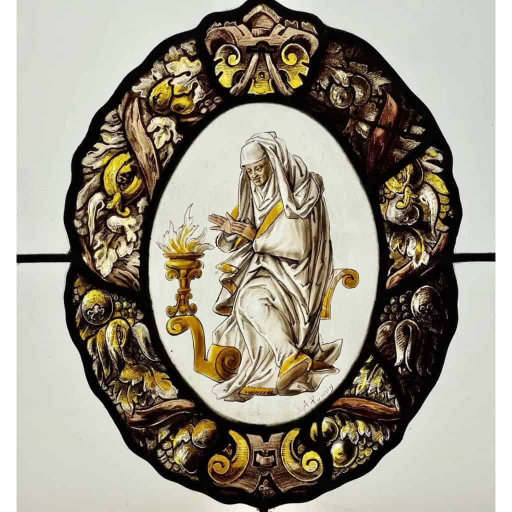 Vitrail vitraux Les 4 saisons par Joseph Ponsin | Biron Vitrail vitraux Les 4 saisons par Joseph Ponsin