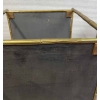 1950′ Paire de Tables Maison Baguès Décor Bambou en Bronze Doré Avec Plateaux Bois Décor Marbre 64 X 39 X H 58 cm
