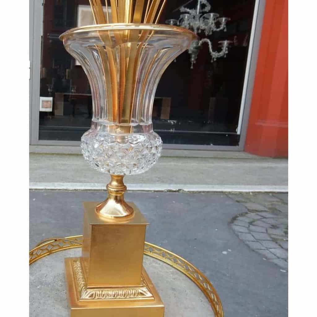 1950-70′ Paire de Lampes Vases Medicis en Cristal et Bronze Style Maison Charles | Biron 1950-70′ Paire de Lampes Vases Medicis en Cristal et Bronze Style Maison Charles