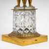 Coupe et base en cristal de baccarat et bronze doré d'époque restauration