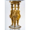 Coupe et base en cristal de baccarat et bronze doré d'époque restauration