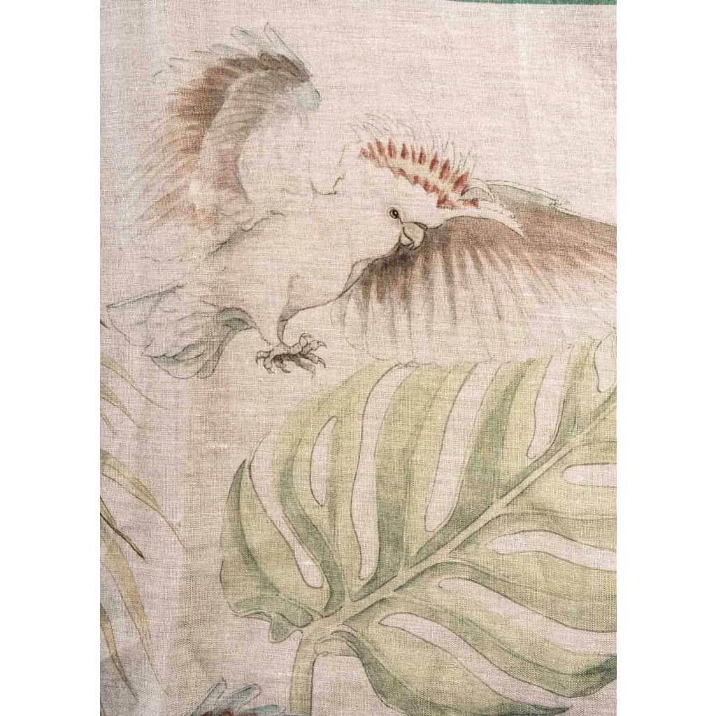 Tissu en lin « perroquets » | Biron Tissu en lin "perroquets"