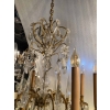 1950′ Lustre Maison Baguès Bronze Et Cristaux +Paire d’Appliques H 70 Ø 70 cm | Biron 1950′ Lustre Maison Baguès Bronze Et Cristaux +Paire d’Appliques H 70 Ø 70 cm