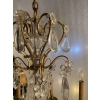 1950′ Lustre Maison Baguès Bronze Et Cristaux +Paire d’Appliques H 70 Ø 70 cm | Biron 1950′ Lustre Maison Baguès Bronze Et Cristaux +Paire d’Appliques H 70 Ø 70 cm
