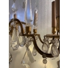 1950′ Lustre Maison Baguès Bronze Et Cristaux +Paire d’Appliques H 70 Ø 70 cm | Biron 1950′ Lustre Maison Baguès Bronze Et Cristaux +Paire d’Appliques H 70 Ø 70 cm