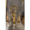1950′ Lustre Maison Baguès Bronze Et Cristaux +Paire d’Appliques H 70 Ø 70 cm | Biron 1950′ Lustre Maison Baguès Bronze Et Cristaux +Paire d’Appliques H 70 Ø 70 cm