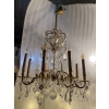 1950′ Lustre Maison Baguès Bronze Et Cristaux +Paire d’Appliques H 70 Ø 70 cm | Biron 1950′ Lustre Maison Baguès Bronze Et Cristaux +Paire d’Appliques H 70 Ø 70 cm