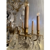 1950′ Lustre Maison Baguès Bronze Et Cristaux +Paire d’Appliques H 70 Ø 70 cm | Biron 1950′ Lustre Maison Baguès Bronze Et Cristaux +Paire d’Appliques H 70 Ø 70 cm