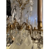 1950′ Lustre Maison Baguès Bronze Et Cristaux +Paire d’Appliques H 70 Ø 70 cm | Biron 1950′ Lustre Maison Baguès Bronze Et Cristaux +Paire d’Appliques H 70 Ø 70 cm