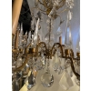 1950′ Lustre Maison Baguès Bronze Et Cristaux +Paire d’Appliques H 70 Ø 70 cm | Biron 1950′ Lustre Maison Baguès Bronze Et Cristaux +Paire d’Appliques H 70 Ø 70 cm