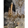 1950′ Lustre Maison Baguès Bronze Et Cristaux +Paire d’Appliques H 70 Ø 70 cm | Biron 1950′ Lustre Maison Baguès Bronze Et Cristaux +Paire d’Appliques H 70 Ø 70 cm