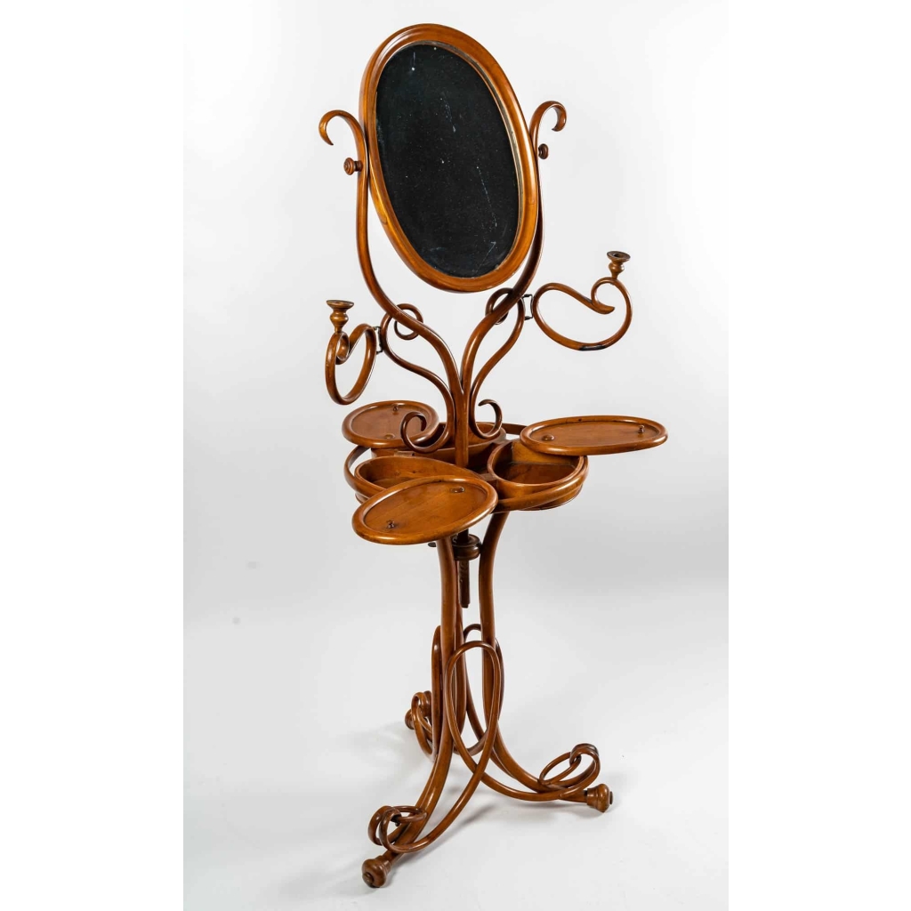Coiffeuse en bois courbé, XXème siècle | Biron Coiffeuse en bois courbé, XXème siècle