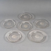 Suite de 6 assiettes "Molsheim" verre blanc de René LALIQUE