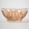 Coupe Bol « Fleur » verre blanc patiné sépia et émaillé noir d’origine de René LALIQUE | Biron Coupe Bol "Fleur" verre blanc patiné sépia et émaillé noir d'origine de René LALIQUE