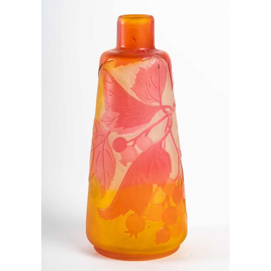 Emile Gallé, vase Emile Gallé, vase "aux fruits de Rosiers"