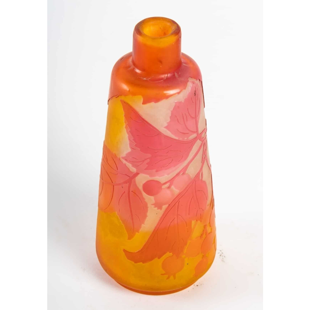 Emile Gallé, vase Emile Gallé, vase "aux fruits de Rosiers"