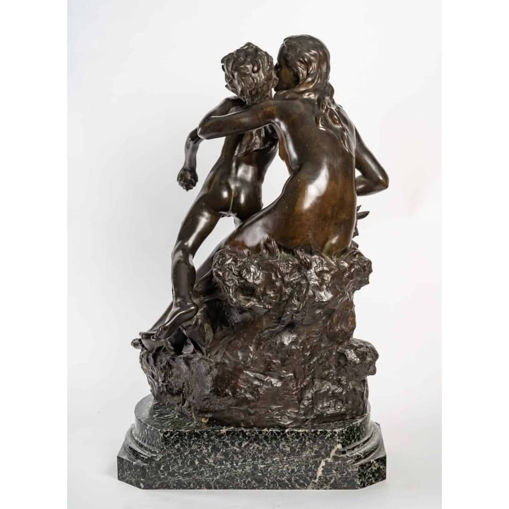 « La prairie et le ruisseau » bronze patine signé Raou Larche soit Decauville fondeur | Biron "La prairie et le ruisseau" bronze patine signé Raou Larche soit Decauville fondeur