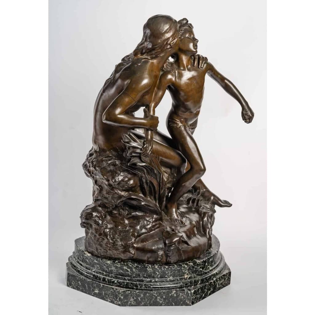« La prairie et le ruisseau » bronze patine signé Raou Larche soit Decauville fondeur | Biron "La prairie et le ruisseau" bronze patine signé Raou Larche soit Decauville fondeur