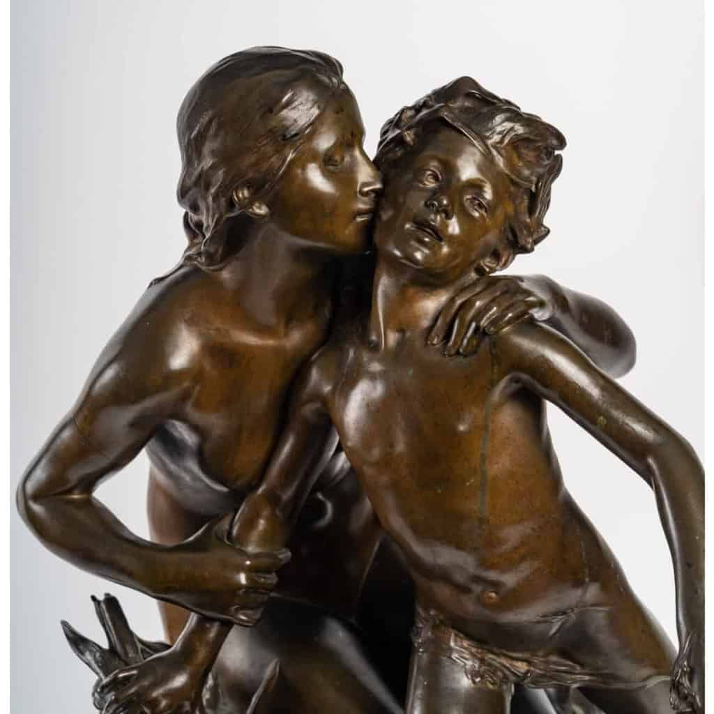 « La prairie et le ruisseau » bronze patine signé Raou Larche soit Decauville fondeur | Biron "La prairie et le ruisseau" bronze patine signé Raou Larche soit Decauville fondeur