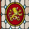Vitrail vitraux aux lion et dragon | Biron Vitrail vitraux aux lion et dragon