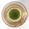 Vase en verre dégradé blanc, orange et vert dégagés à l’acide et doré de DAUM NANCY | Biron Vase en verre dégradé blanc, orange et vert dégagés à l’acide et doré de DAUM NANCY