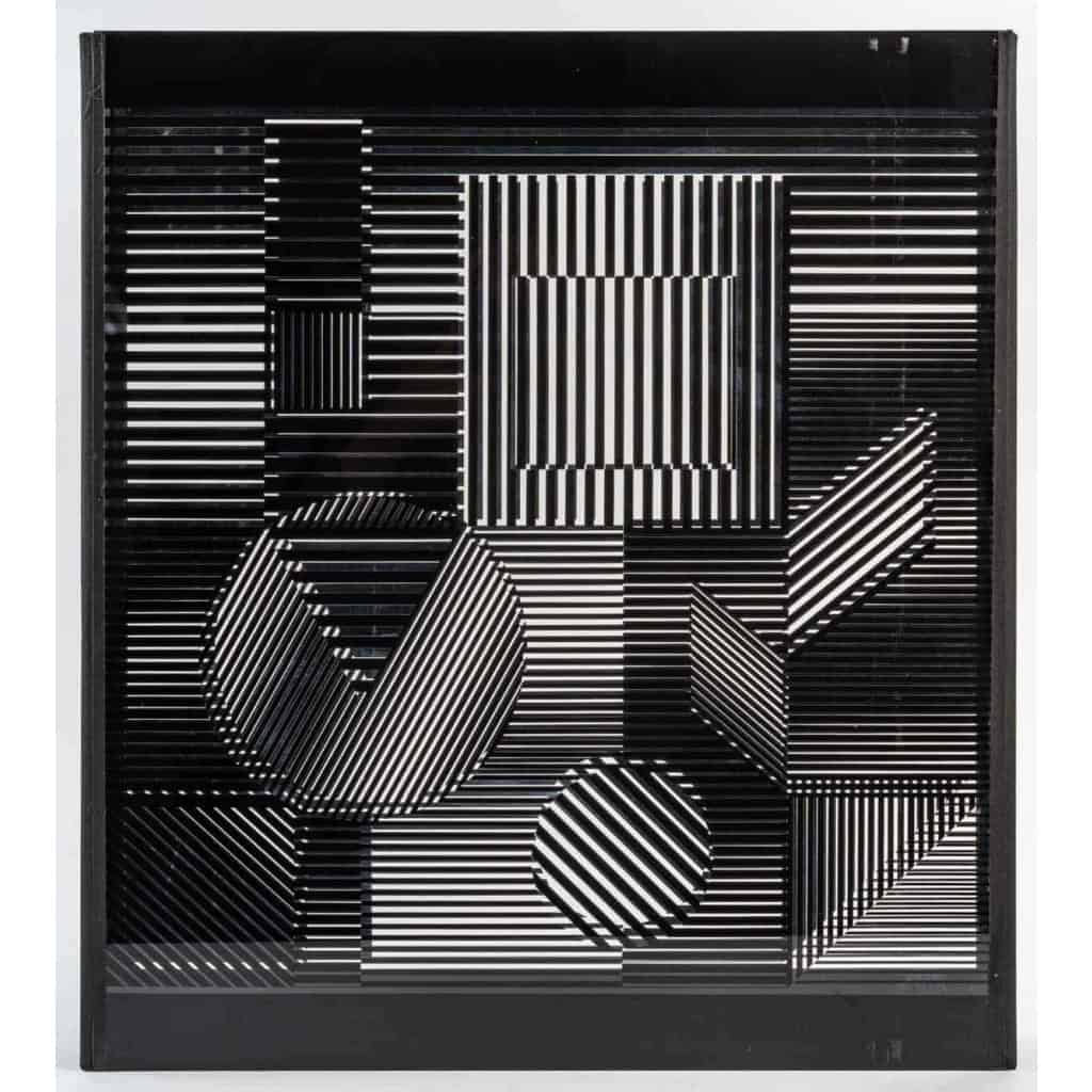 Sérigraphie Victor Vasarely, double plexiglas | Biron ||||||