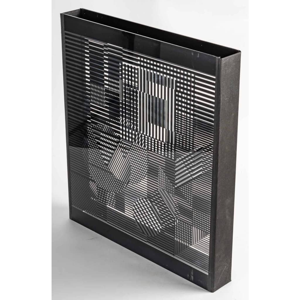 Sérigraphie Victor Vasarely, double plexiglas | Biron Sérigraphie Victor Vasarely, double plexiglas