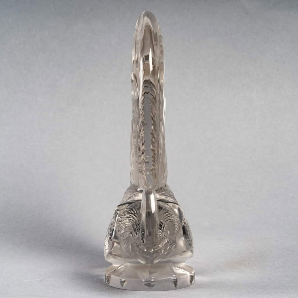 Mascotte « Coq Nain » verre blanc de René Lalique | Biron Mascotte « Coq Nain » verre blanc de René Lalique