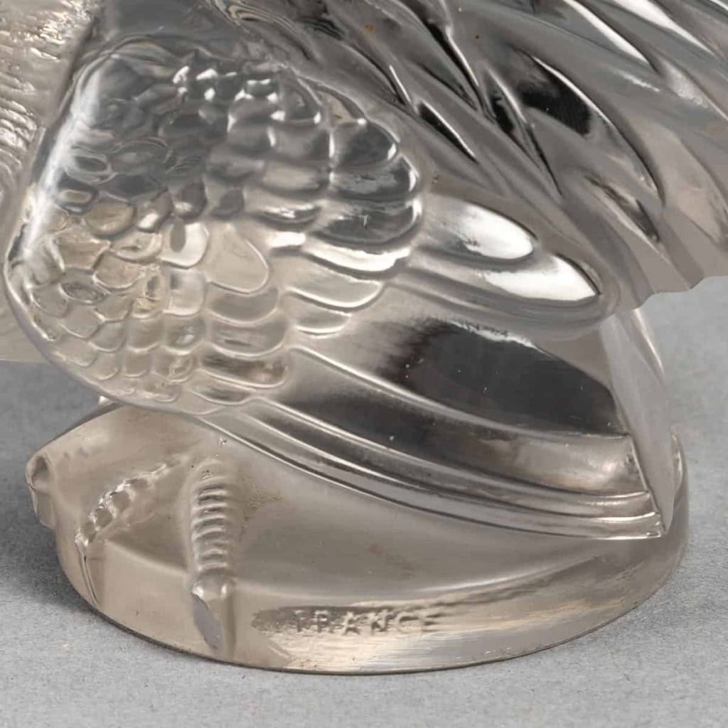 Mascotte « Coq Nain » verre blanc de René Lalique | Biron Mascotte « Coq Nain » verre blanc de René Lalique