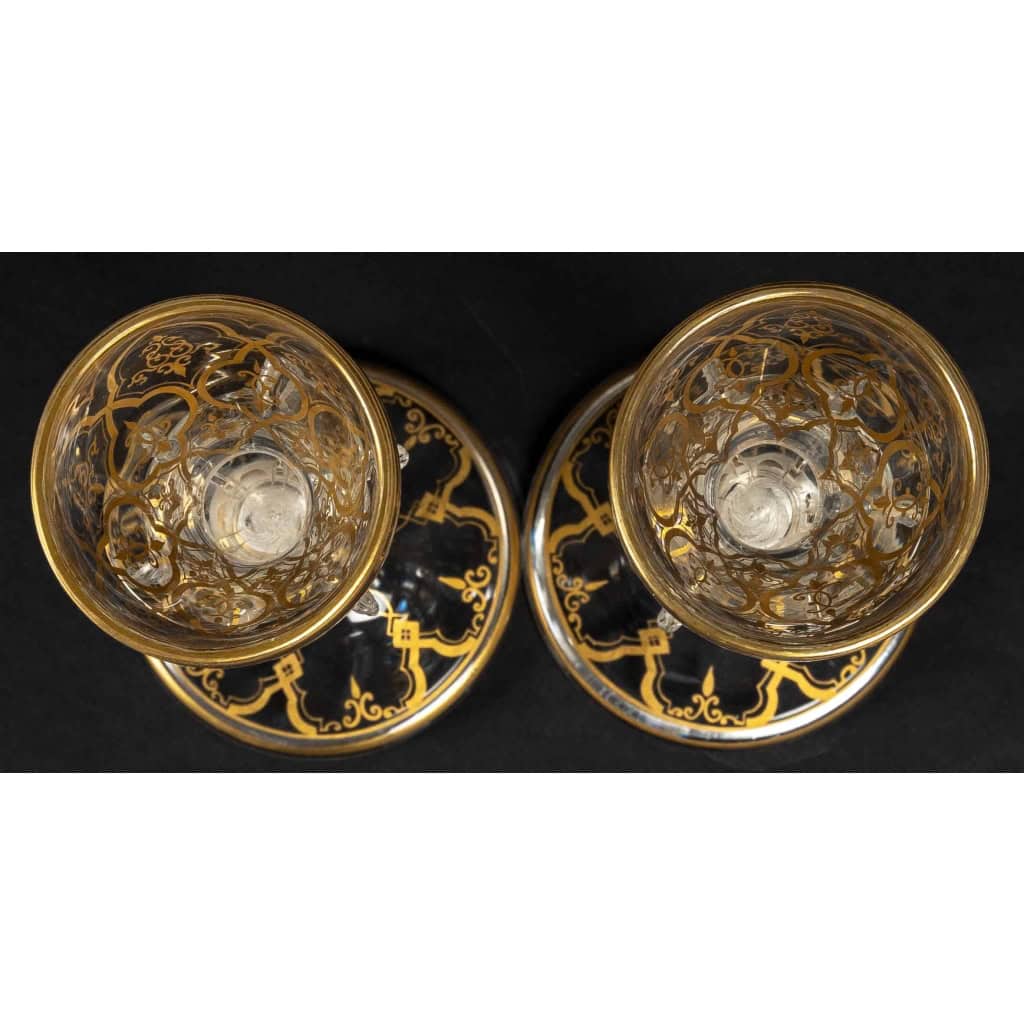Paire de grands verres, XIXème siècle Pays Bas ou Angleterre | Biron Paire de grands verres, XIXème siècle Pays Bas ou Angleterre