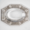 Cendrier « Alice » verre blanc patiné gris de René LALIQUE | Biron Cendrier « Alice » verre blanc patiné gris de René LALIQUE